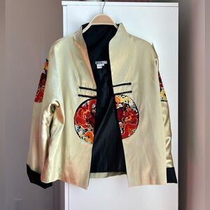 100% Silk Golden Dragon Kimono